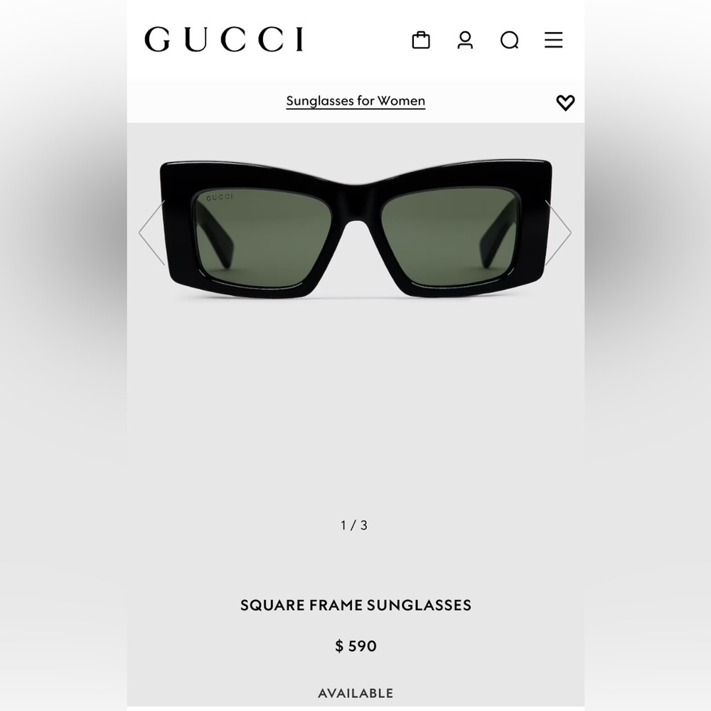 Gucci GG18425 Acetate Sunglasses - Picture 4 of 6